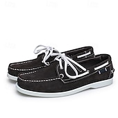 abordables chaussures de bateau-Mocassins à lacets en daim marron pour homme – chaussures habillées décontractées, idéales au quotidien, au bureau et pour un look élégant en extérieur.