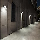 abordables Appliques d'extérieur-Applique murale solaire intelligente d'extérieur avec détecteur de mouvement, étanche IP65, 22 LED, 4 modes d'éclairage, lampe décorative pour jardin, cour, clôture, mur, villa, porche