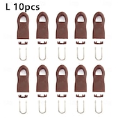 baratos Ferramentas Manuais-Conjunto de 10 puxadores de zíper de reposição para roupas, malas, mochilas e barracas.