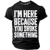  Hombre Argot divertido Camiseta Manga Corta Camiseta Impresión 3D Cuello Barco Camisa Moda Diario Diario Calle Azul Piscina Rojo Verano Primavera Ropa S M L XL XXL XXXL