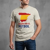 זול חולצות כדורגל-משחק כדורגל עולמי 2026 תלבושות לבוש ספורט טי גרפי כדורגל אוהד כדורגל ספרדי פטריוטי חולצת טי ל יוניסקס מבוגרים הדפסת תלת מימד עבור לבוש יומיומי
