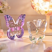 זול פסלים-פריט קישוט בצורת לב ופרפר ליום האם אחד. קיימות מספר אפשרויות. מתאים למתנות יום האם ולקישוטי שולחן לחג המשפחה.