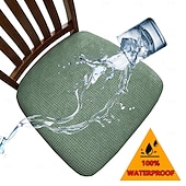 economico Copertura per sedia-Fodere impermeabili ed elasticizzate per cuscini di divano e poltrona, in tessuto jacquard di pile di mais, con cinghie elastiche, antiscivolo, confezione da 2, 4 o 6 pezzi.