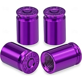 abordables Herramientas de Mano-4 tapones para válvula de neumático con forma de bala, de aleación de aluminio, para coches, SUV, camiones, bicicletas, motocicletas y bicicletas.