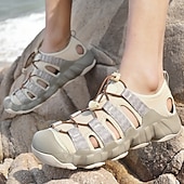 ieftine Sandale casual-Sandale de drumeție albastre pentru bărbați, cu model camuflaj, cu baretă de închidere rapidă, rezistente și confortabile, perfecte pentru sporturi în aer liber și excursii de aventură
