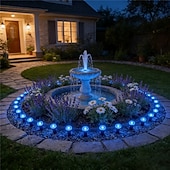 cheap Solar String Lights-Solar-Powered Led Path Garden Lights  Purple Fairy Lights 30LED IP44 Waterproof  And Durable Recessed Outdoor Garden Lights Suitable For Decorative Lighting Of Walkways Lawns, Camping Parties