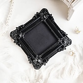 cheap Picture Frames-Vintage Black Resin Decorative Frame, Handmade Hand-Painted Ornate Wall Hanging Frame for DIY Wall Decor, Photo Display Frame, Home Wall Decoration Prop for Parties, Festivals