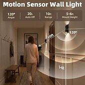 voordelige sensor nachtverlichting-1/2 stuks USB oplaadbare slimme bewegingssensor nachtlamp met afstandsbediening, LED wandlamp voor gang, hal, doorgang, achtergrondverlichting met bewegingssensor, slaapkamerverlichting,
