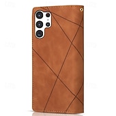Χαμηλού Κόστους 2026 Σειρά Samsung Galaxy S26-τηλέφωνο tok Για Samsung Galaxy S26 S26 Plus S26 Ultra Θήκη κάρτας πορτοφολιού Φερμουάρ Προστατευτικό για όλο το σώμα Σταντ ποδηλάτου Γεωμετρικά σχήματα PU δέρμα