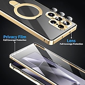 abordables 2026 Samsung Galaxy S26 Serie-teléfono Funda Para Samsung galaxia S26 Ultra S25 Ultra Estuche delgado Desmontable y protector de pantalla Soporte para Anillo Aleación de aluminio