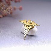 preiswerte Männerbrosche-Herren 1 Stück Manschettenknöpfe Edelstahl Broschen Lässig Täglich Elegant Mode Silber Gold Schwarz