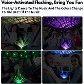 voordelige Sterrenstelsel &amp; Planetarium-Autodakverlichting 1 stuk, usb-sterrenprojector nachtlampje, verstelbare auto-interieurverlichting, draagbare led-lampjes in 4 kleuren &amp;Sterrenlicht met 9 functionele standen voor autodecoratie,