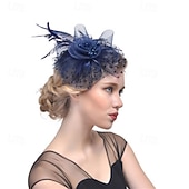 cheap Fascinators-Fascinators Feathers Wedding Birthday Elegant Vintage Cute With Feather Headpiece Headwear