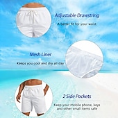 preiswerte Tropische Pflanzen &amp; Blumen-Herren Kokospalme Tropische Pflanzen Badehosen Badeshorts Boardshorts Mittlere Taille Hawaiianisch Strandurlaub Seitentaschen Netzfutter Elastischer Kordelzug in der Taille Designer Bekleidung