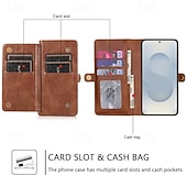 tanie 2026 Samsung Galaxy S26 Seria-telefon Kılıf Na Samsung Galaxy S26 S26 Plus S26 Ultra Etui na karty portfela Odpianane Magnetyczne Ochrona całego ciała Retro Skóra PU