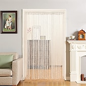 お買い得  ブラックアウトカーテン-出入り口用のストリングカーテン、キラキラビーズカーテン、ドア、タッセルビーズ、吊り下げフリンジ、ヒッピー、吊り下げパティオタッセルスクリーン、部屋の装飾、窓、壁の背景、ドア