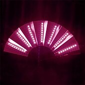 olcso Dekoratív fények-10 hüvelykes világító ventilátor, világító és színes, összecsukható ventilátor, bár, trambulin, éjszakai klub, parti, színpad, hangulatkellékek, kis éjszakai fények, dekoratív lámpák 1 db