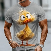  Per uomo Animale Divertente Anatra Maglietta Manica Corta maglietta Stampa 3D Girocollo Camicia Esagerato Designer Feste Ferie Blu Bianco Estate Primavera Abbigliamento S M L XL XXL XXXL