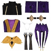  fantasia de circo para cosplay, fantasias de videogame, fantasias de Halloween, baile de máscaras, Comic Con, Anime Expo, casaco, macacão, luvas para adultos