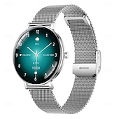 baratos Smartwatch-Relógio inteligente exclusivo Goddess com tela redonda AMOLED HD de 1,32 polegadas, ultrafino e leve de 7,5 mm, a melhor opção de presente para namorada, monitoramento de frequência cardíaca e