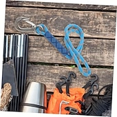 cheap Outdoor Recreation-2pcs Stainless Steel Heavy Duty Hook Ring Swing Hanging Rope, Camping Hammock Rope, Outdoor Swing Yoga Strap, Durable Nylon Material, Suitable for Outdoor Hammocks, Tree Swings, Patio Chairs