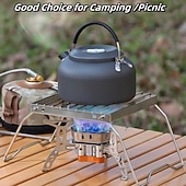 voordelige Grills voor buiten koken-Opvouwbare roestvrijstalen vuurkorfstandaard voor buiten, beschermt voedsel tegen direct contact, geschikt voor kamperen, barbecueën, koken en verwarmen. Een essentieel accessoire voor buitenkoken.