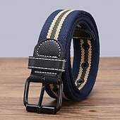 abordables Ceintures pour homme-Homme Ceinture Toile Streetwear Contemporain Loisir Rayure Bleu Noir Quotidien Extérieur Ceinture Taille