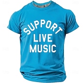  Voor heren Muziek Grappig jargon T-shirt Korte mouw T-shirt 3D-afdrukken Strakke ronde hals Overhemd Modieus Dagelijks Dagelijks Straat Rood Zomer Lente Kleding S M L XL XXL XXXL