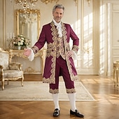 economico Outfit-Retrò Vintage Rococò Lunghezza al ginocchio Pantaloni Gilet Collari falsi Principe Gentiluomo Nobile Costume Per uomo Halloween Carnevale Mascherata Fiera Rinascimentale Festa a tema retrò Adulti