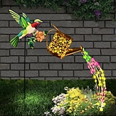 Χαμηλού Κόστους Διαδρομές και φανάρια-1 τεμάχιο εξωτερικό ηλιακό μεταλλικό ποτιστήρι κολιμπρί - αδιάβροχο ip44 για κήπο, βεράντα, γκαζόν, μονοπάτι, φως τοπίου, διακοσμητικό φως κήπου