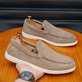 Χαμηλού Κόστους Casual loafers-Ανδρικά σουέτ μοκασίνια – άνετα καλοκαιρινά casual παπούτσια με μαλακή εσωτερική σόλα, αναπνεύσιμο άνω μέρος, ιδανικά για διακοπές στην παραλία, καθημερινή αναψυχή και ταξίδια