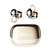 baratos Fones de ouvido abertos-Fones de ouvido sem fio Lenovo com clipe de orelha aberto, Bluetooth 6.0, estojo de carregamento, 25 horas de reprodução, compactos. &amp;Som potente, microfone embutido, fones de ouvido confortáveis para