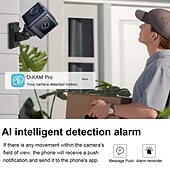 Χαμηλού Κόστους Κάμερα Δράσης-Έξυπνος ασύρματος συναγερμός με κάμερα ασφαλείας με ανίχνευση κίνησης, μίνι κάμερα με αφαιρούμενη βάση