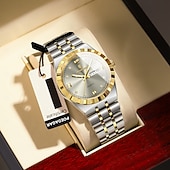 abordables Relojes de Cuarzo-872 nuevo reloj clásico de negocios de acero inoxidable ultrafino para hombre, reloj de pulsera de cuarzo luminoso resistente al agua