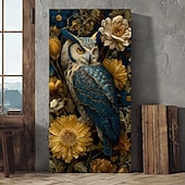 halpa Garaasi- ja ovibannerit-sininen pöllö keltaisilla auringonkukilla keskiyön kukkataide tähtitaivas ovibanneri seinävaate autotallin oven banneri kodin sisustus etuoven koristelu eteisen sisustus sisällä ja ulkona