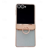levne Pouzdra pro Samsung-telefon Carcasă Pro Samsung Galaxy Z Flip 7 Z Flip 7 FE Z Flip 6 Z Flip 5 Z Flip 4 Z Flip 3 Zábavné Držák na prsteny Komiks Kov ABS