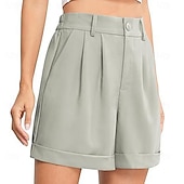 abordables Pantalones cortos bermudas-Mujer Bermudas Pantalón corto Pantalones cortos de verano Pantalones cortos de playa Vacaciones Moda Casual / Diario Corto Alta cintura Cremallera Bolsillo Cintura elástica Comodidad Secado rápido