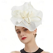 billige Fascinatorer-fascinators Linfrø Fjær Bryllup Bursdag Elegant Årgang søt stil Med Fjær Hodeplagg Hodeplagg