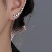 billiga Örhängen-1 par Örhänge For Dam Dagligen Gata Silver Pärlor Diamant