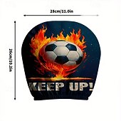billiga Hemtextil-2 st nackstödsskydd med fotbollstryck, bilinredning, moderiktigt sätesskydd, enkla att installera, lämpliga för långkörning, stadspendling, perfekt rolig bildekor, ökad komfort
