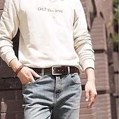 abordables Ceintures pour homme-Homme Ceinture Boucle automatique Cuir Chrome Streetwear Contemporain Classique Loisir Couleur Unie Noir Marron Quotidien Affaires Formel Ceinture Taille