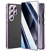cheap 2026 Samsung Galaxy S26 Series-Phone Case For Samsung Galaxy S26 S26 Plus S26 Ultra Novelty Magnetic Adsorption Slim Case Detachable with Screen Protector Anti peep Metal ABS+PC
