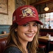 olcso Baseball sapkák-unisex 250./függetlenségi kalap, hordozható, lélegző, mindennapi, kültéri, utcai hímzés, zászlós