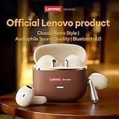 ieftine Căști Wireless-Căști intraauriculare Lenovo, căști cu cip Bluetooth 6.0 și carcasă de încărcare, 30 de ore de redare, audio spațial captivant la 360° cu sunet panoramic 3D, căști intraauriculare pentru jocuri,