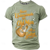 abordables T-shirts Graphiques de Musique et d'Instruments-Homme Guitare Argot drôle T-shirt Manche Courte T-shirt Impression 3D Col ras du cou Chemise Mode Quotidien Quotidien Rue Bleu Bleu Ciel Noir Été Printemps Vêtement Tenue S M L XL XXL XXXL 4XL
