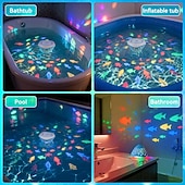 levne Podvodní světla-Osvětlení bazénu, plovoucí světlo do vany s barevným vzorem rybiček, vhodné pro hračky do koupelny, akvária, různé párty dekorace (napájeno 3 bateriemi AAA, nejsou součástí balení)