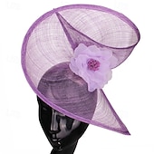 economico Fascinatori-Fascinator Lino Matrimonio Compleanno Elegante Vintage Con Fiore Tulle Copricapo Copricapo