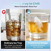 baratos Formas para Bolos-Forma de gelo Pé Grande, formas de gelo Pé Grande, cubo de gelo de silicone Sasquatch com 6 cavidades &amp;Bandeja de picolés para drinks de Halloween com uísque, fácil de desenformar. &amp;Pode ser lavado na