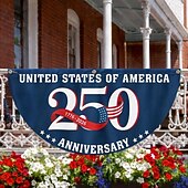 preiswerte 250. Jubiläum-2 Stück U.S. 250. Jubiläumsflagge 1,5x3 FT 1776-2026 Fan-Flags Wimpel-Flagge patriotische Sterne Garten-Schilder hängende Dekoration für draußen Eingangstür Veranda Willkommens-Hintergrund mit