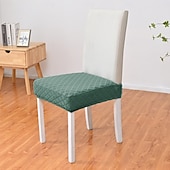 levne Potah na jídelní židli-Strečový žakárový diamantový potah na sedák s elastickým potahem, dvojité elastické pásky, prachotěsný chránič sedáku do jídelny, kuchyně, hotelu